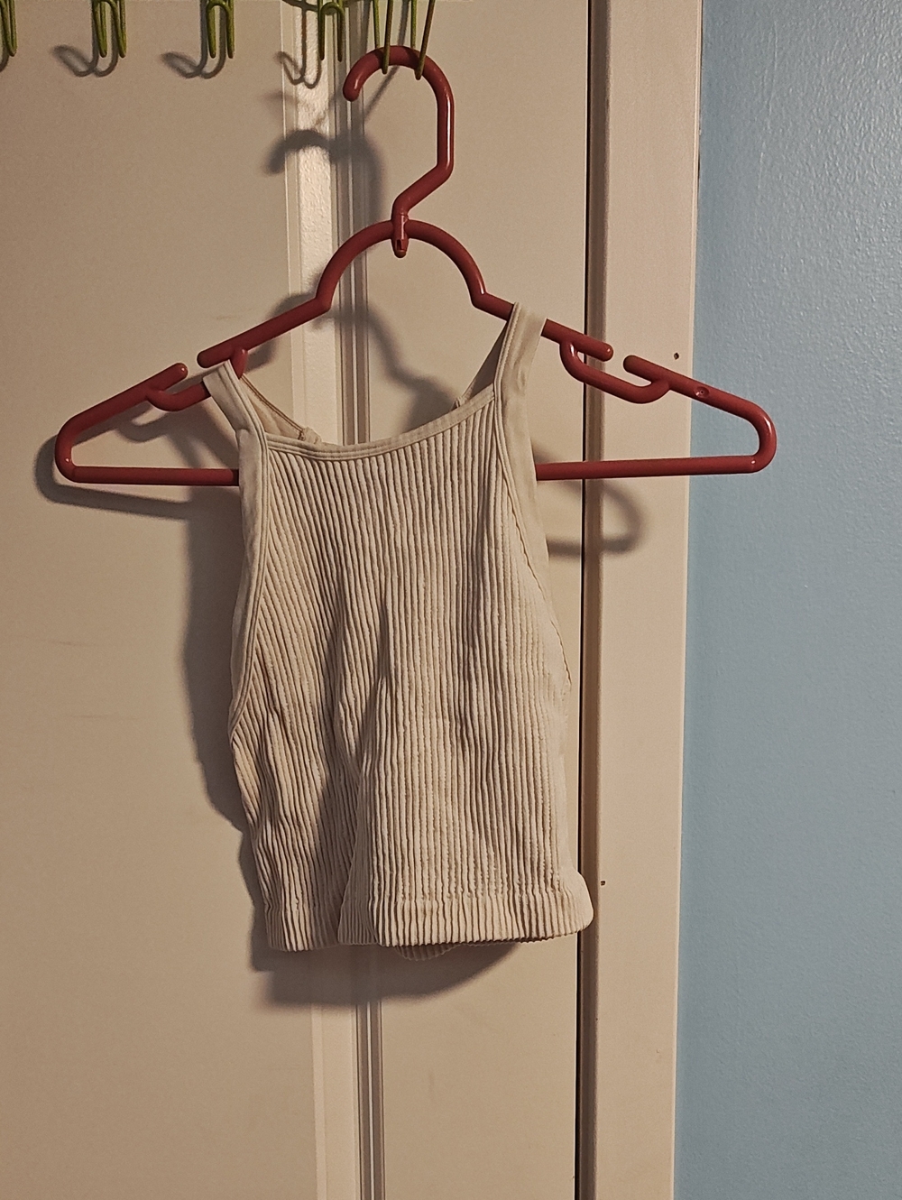 Women's Ribbed Tank Top — Cream High-Neck